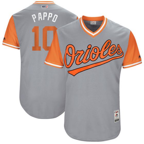Men Baltimore Orioles 10 Pappo Grey New Rush Limited MLB Jerseys